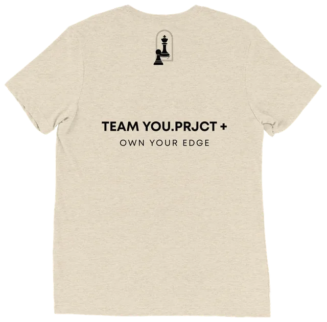 Own Your Edge Tee, Oatmeal, the back