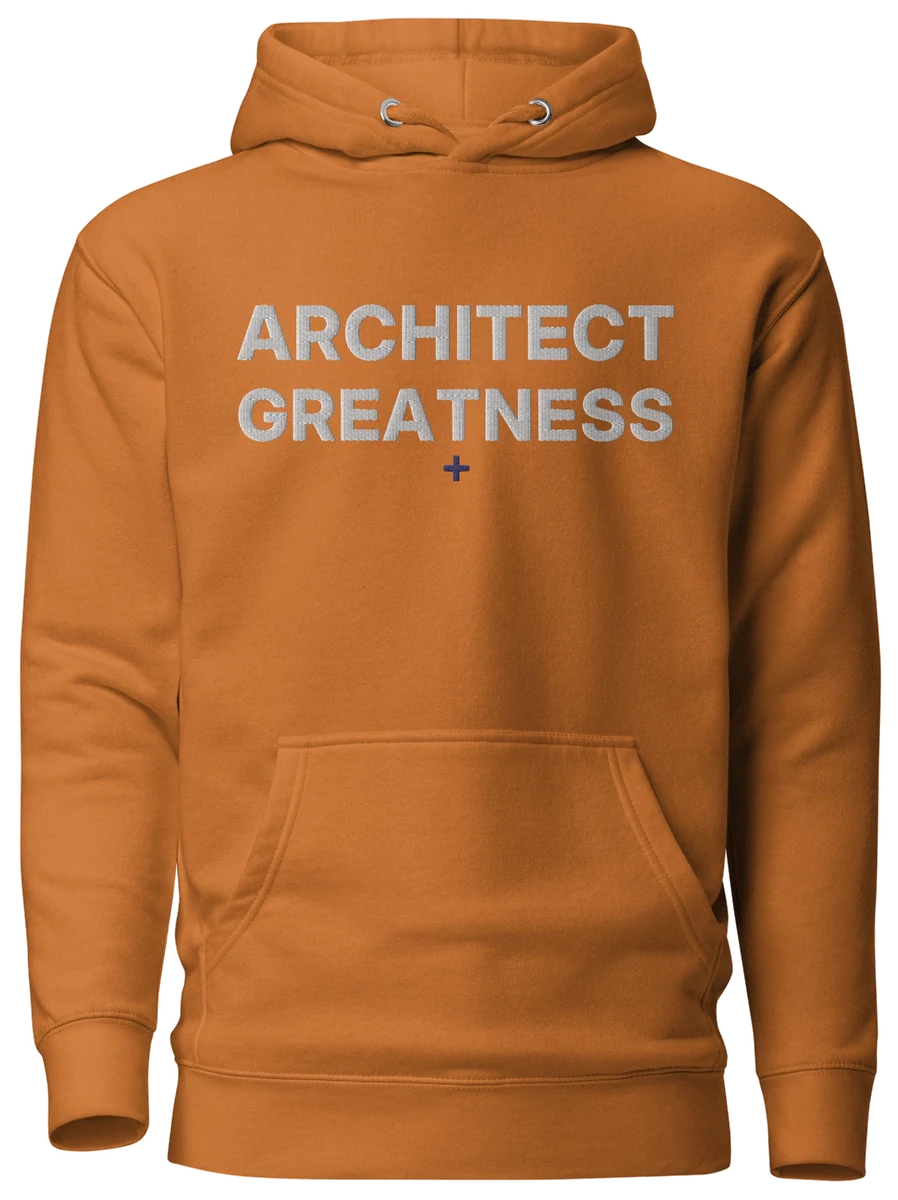 Architect Greatness Hoodie, Adobe & White, the front