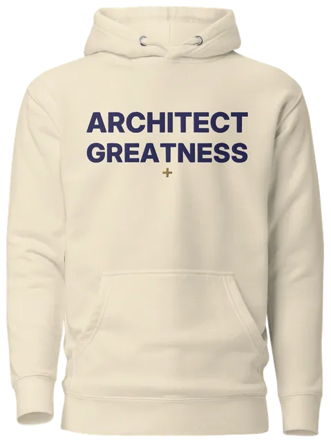 Architect Greatness Hoodie, Bone & Navy