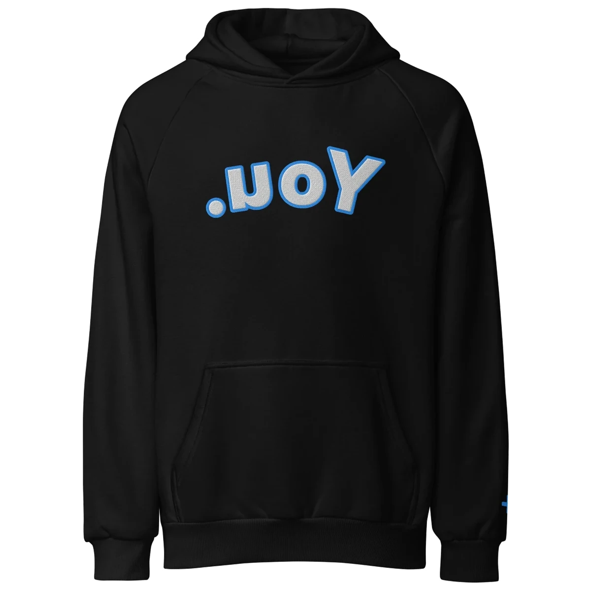 The Varsity Mirror Hoodie, Black, the front