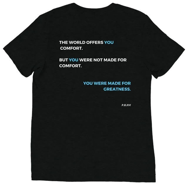 Made For Greatness Tee, Black, the back