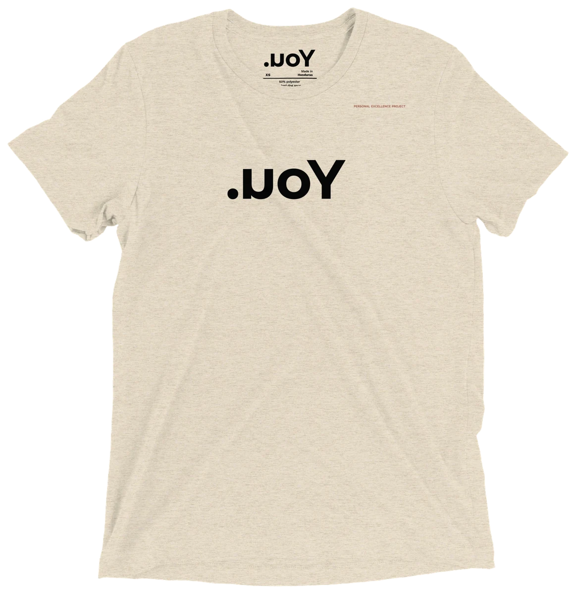 Own Your Edge Tee, Oatmeal, the front