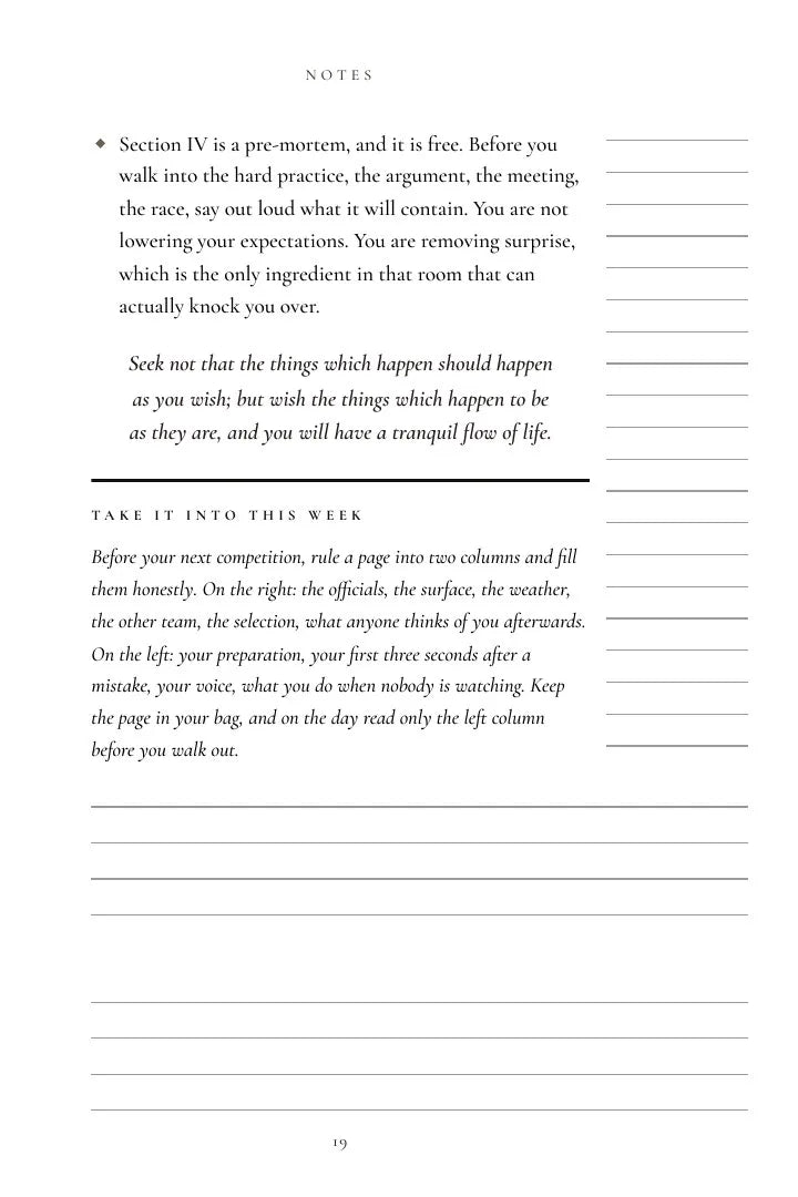 The close of a chapter's Notes, as printed in Volume X